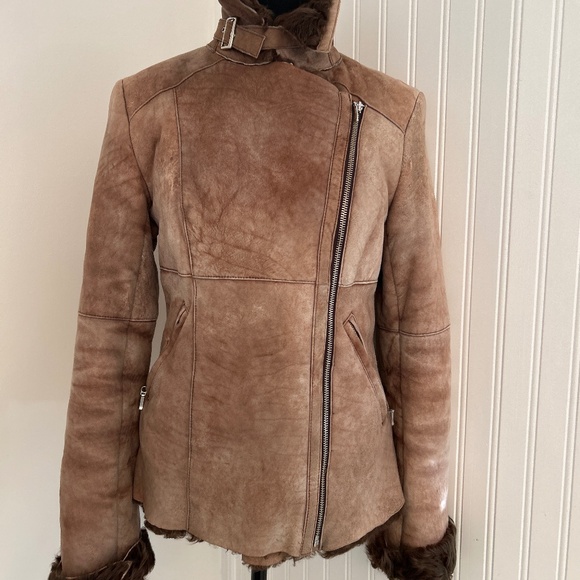 Vintage Best Ever Rustic  Genuine Shearling Jacket - Picture 1 of 4